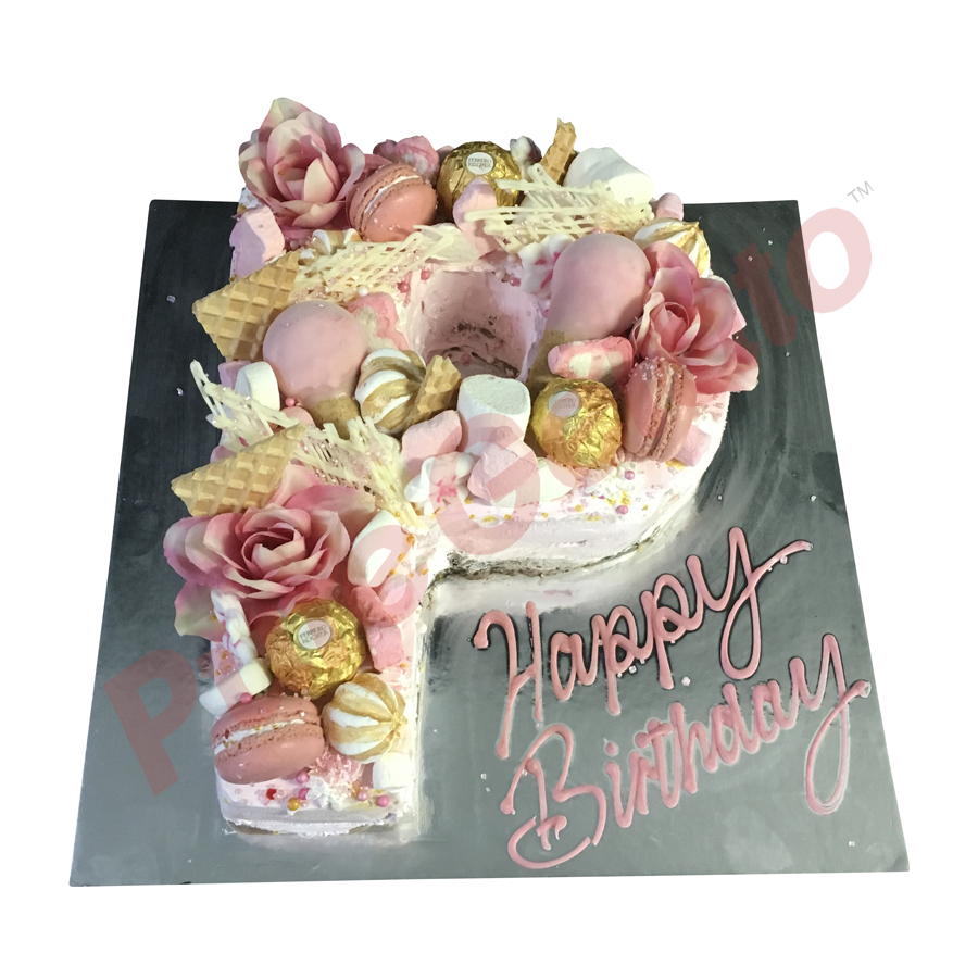 Letter birthday cake | Cake lettering, Cake, Food photography dessert